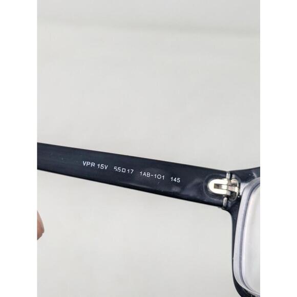 PRADA VPR 15V-F 53-17-145 1AB-10 Black Silver Made In Italy - Picture 9 of 12